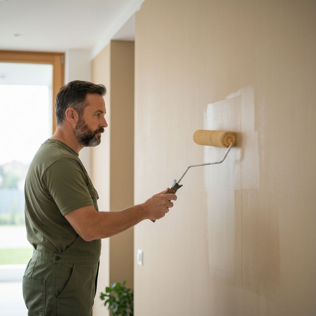 Professional painter at work